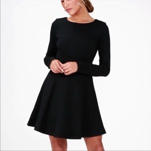 Lulus forever chic black long sleeve dress xs